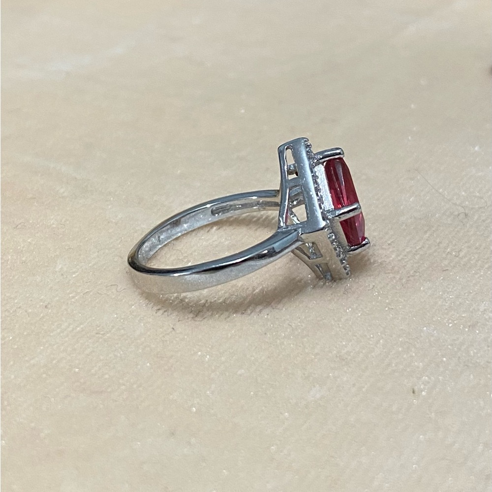 2ct Ruby & Topaz 925 With Diamond Accent Solid St… - image 3